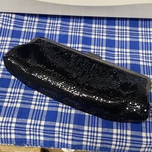 Jennifer Lopez Black Sequin Clutch